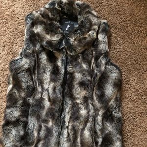 Rachel Zoe faux fur vest